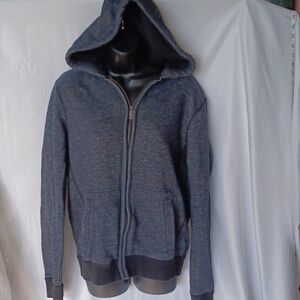 Prince & Fox Hoodie Gray Zip Up Fleece Sweatshirt